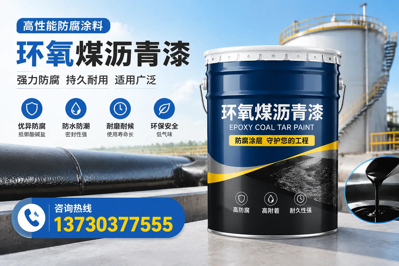 环氧煤沥青漆的耐久性分析，适合七台河的使用场景